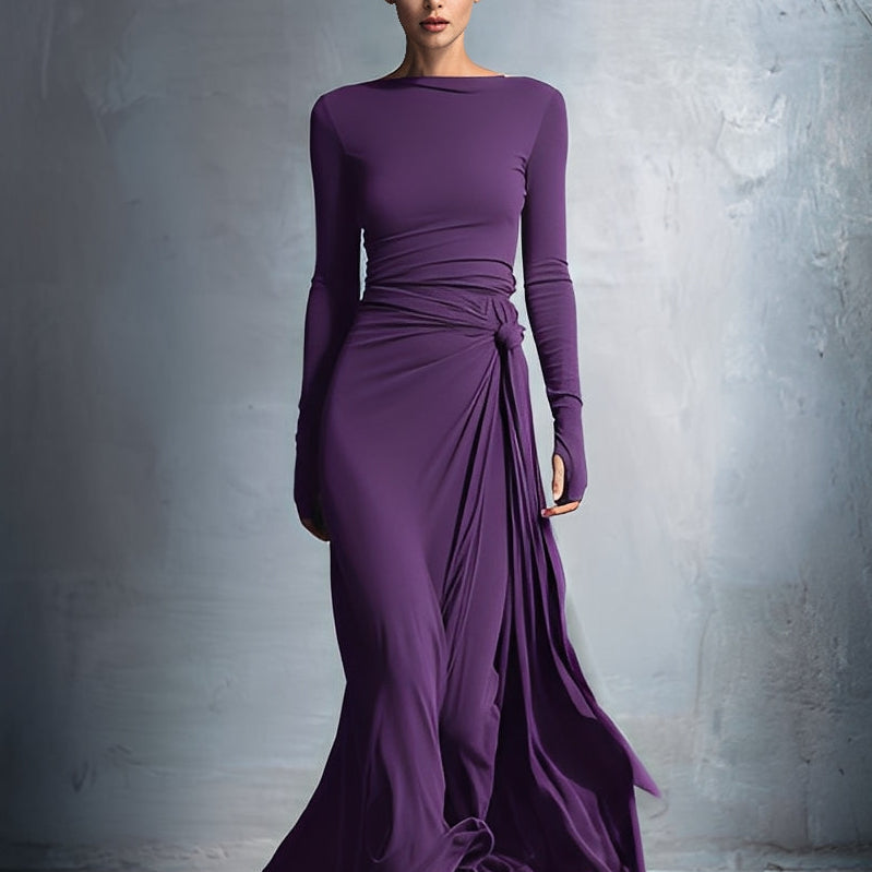 Naiara ❘ Vestido maxi con nudo lateral
