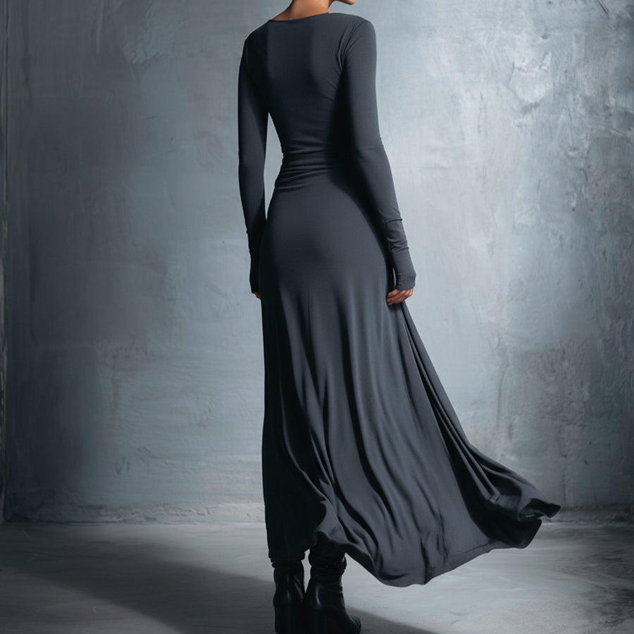 Naiara ❘ Vestido maxi con nudo lateral