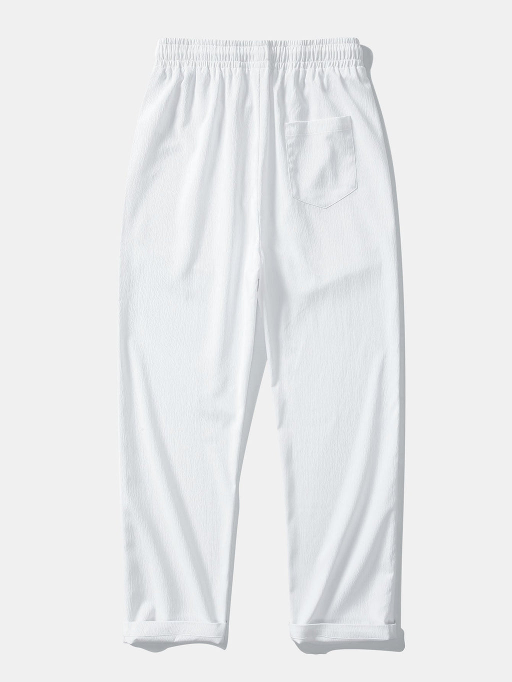 Camisa cubana de jacquard texturizado y pantalones de pierna recta con textura arrugada