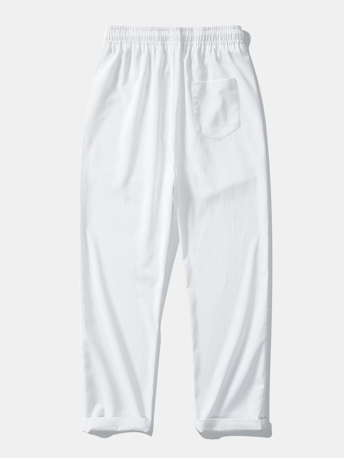 Camisa cubana de jacquard texturizado y pantalones de pierna recta con textura arrugada