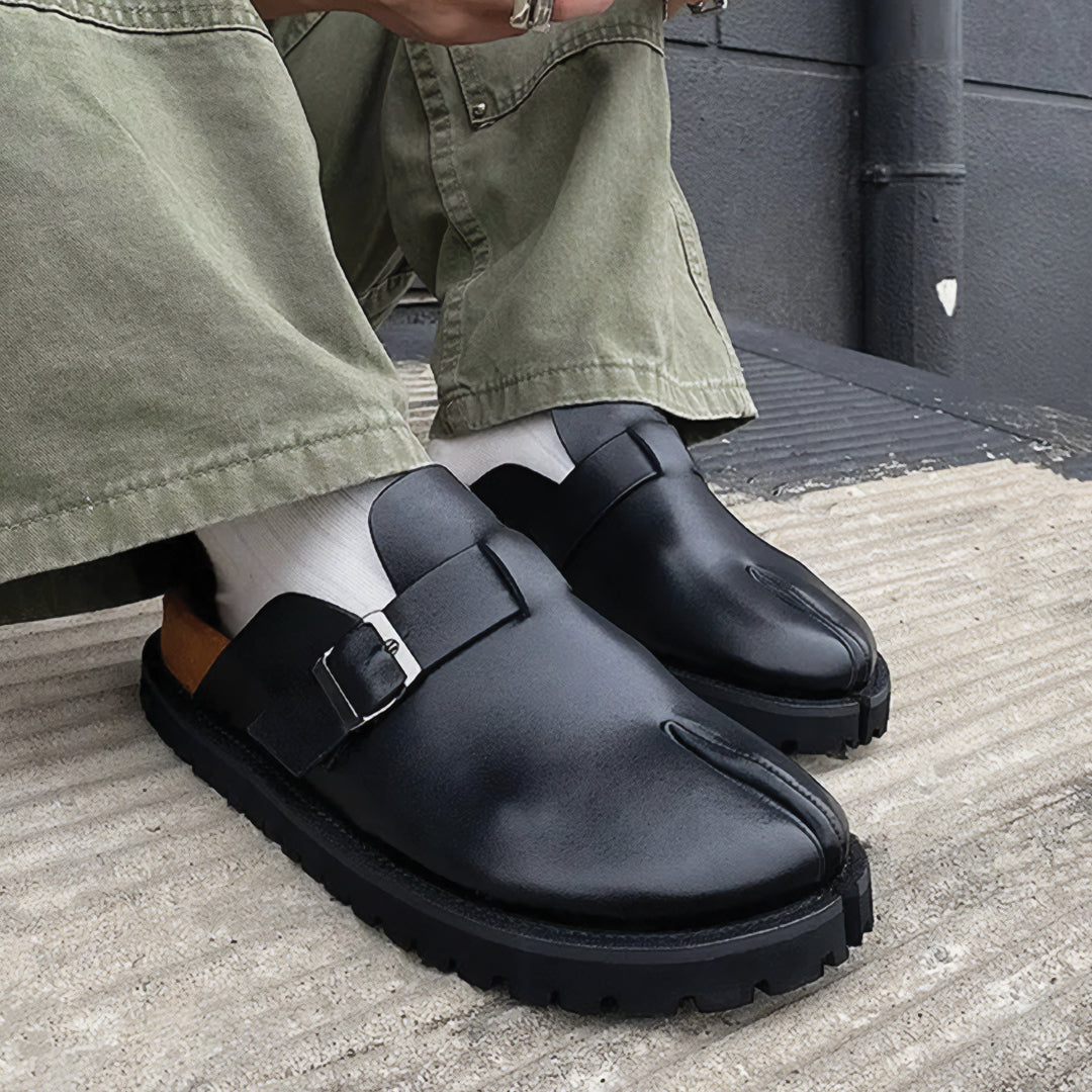 Tabi Buckle Mules