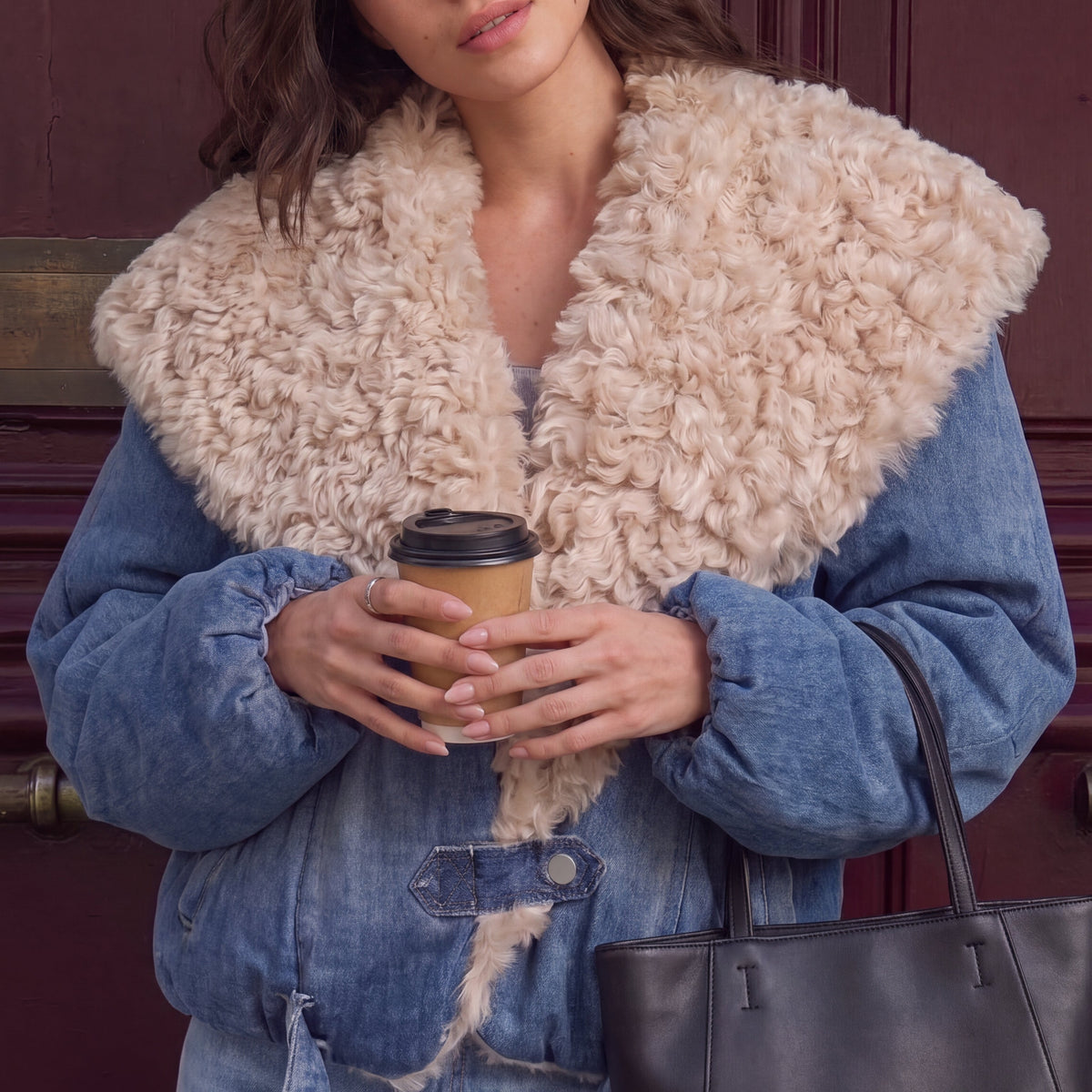 CHAQUETA DENIM PELO