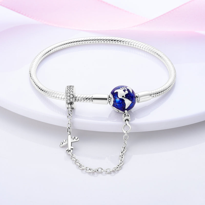 Pulsera con Charm Planeta Tierra