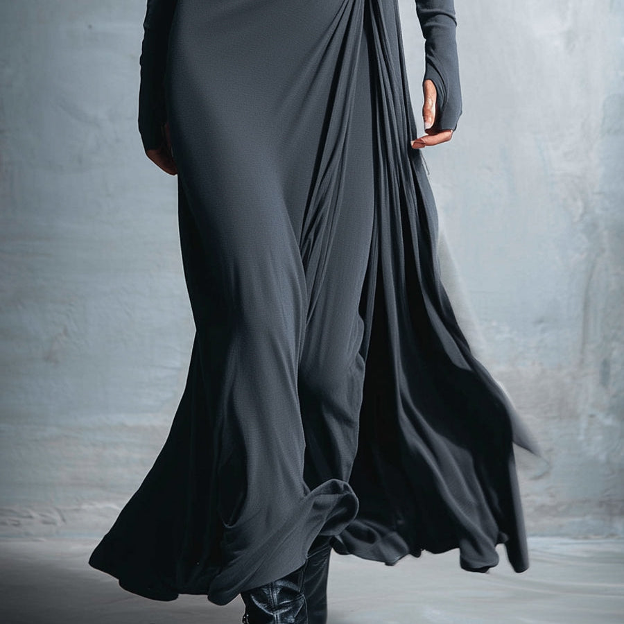 Naiara ❘ Vestido maxi con nudo lateral
