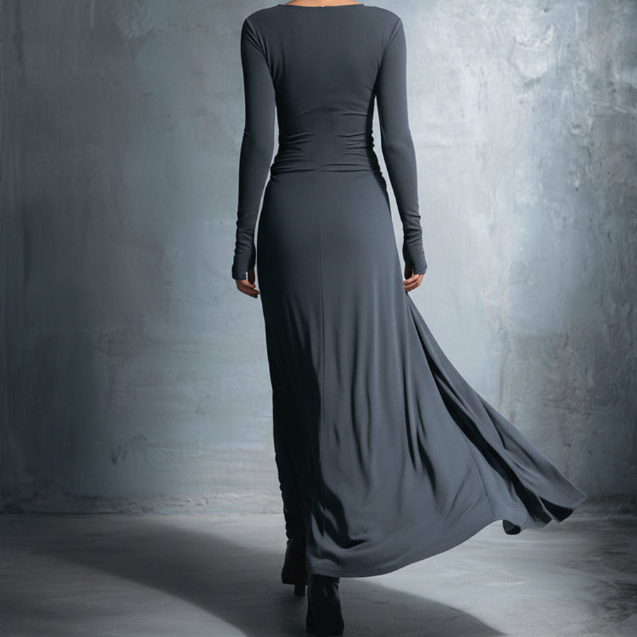 Naiara ❘ Vestido maxi con nudo lateral