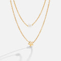 Gold Star & Pearl Layered Necklace