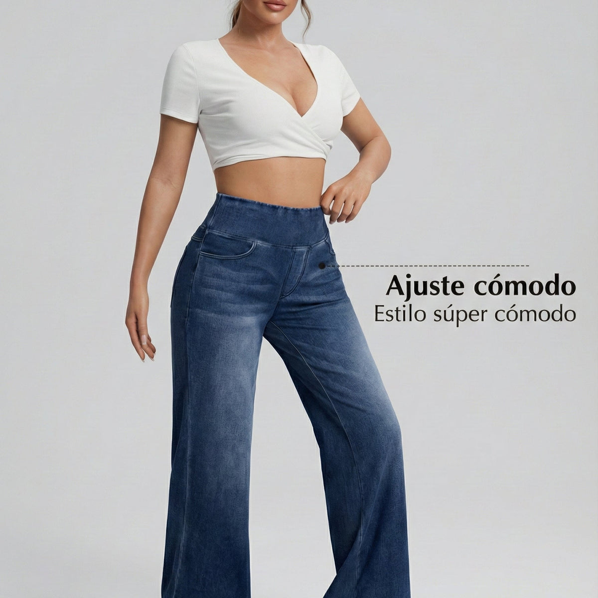 Pantalones anchos con control de abdomen.