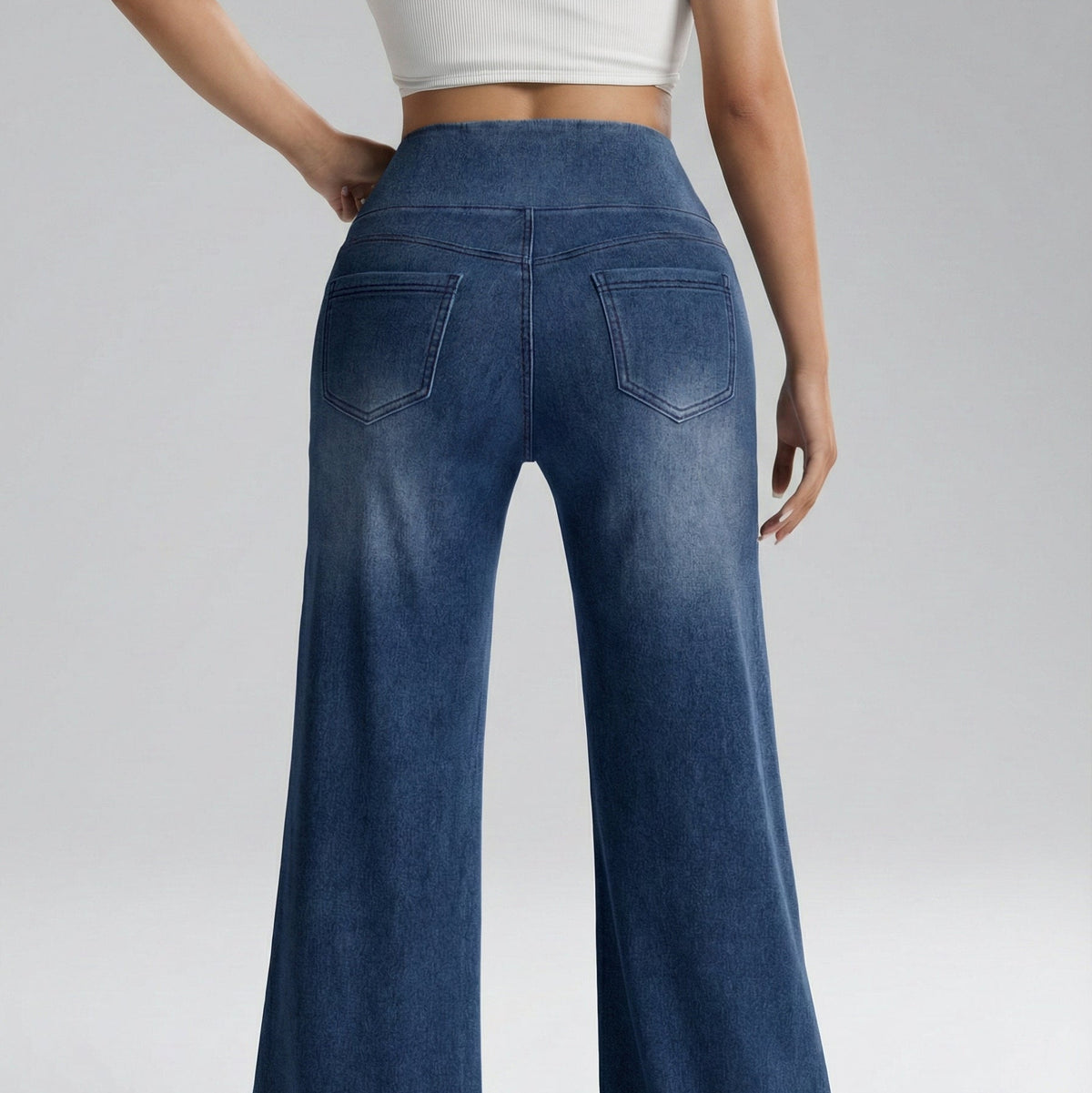 Pantalones anchos con control de abdomen.