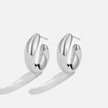 Pendientes plateados trenzados Sarah